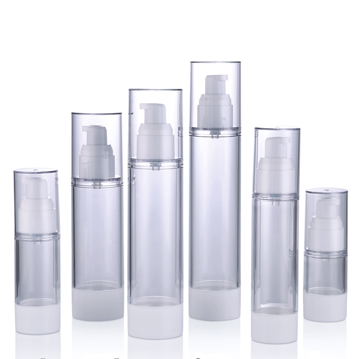 15ml 30ml 50ml 80ml 100ml 120ml Factory em estoque PP Clear PP PS PS AIR AIRSULIONO Bomba de emulsão Spray Garrafa de plástico cosmético L01
