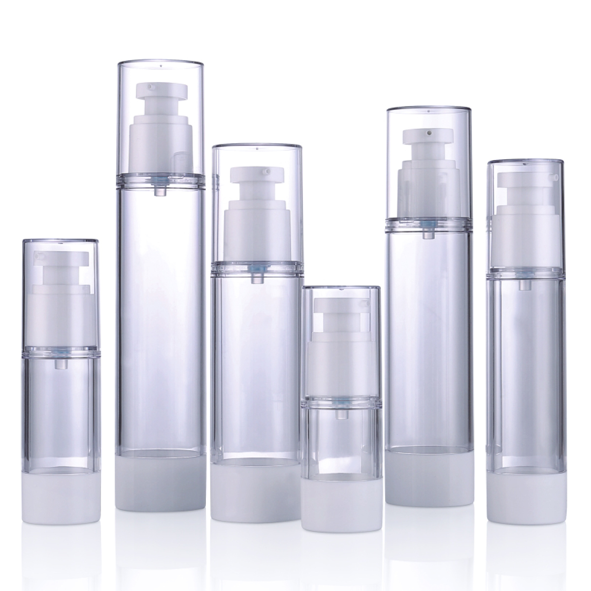 15ml 30ml 50ml 80ml 100ml 120ml Loção de plástico garrafas ecológicas recipientes de cosméticos para toner de estimação Pet Airless Pump Spray L02