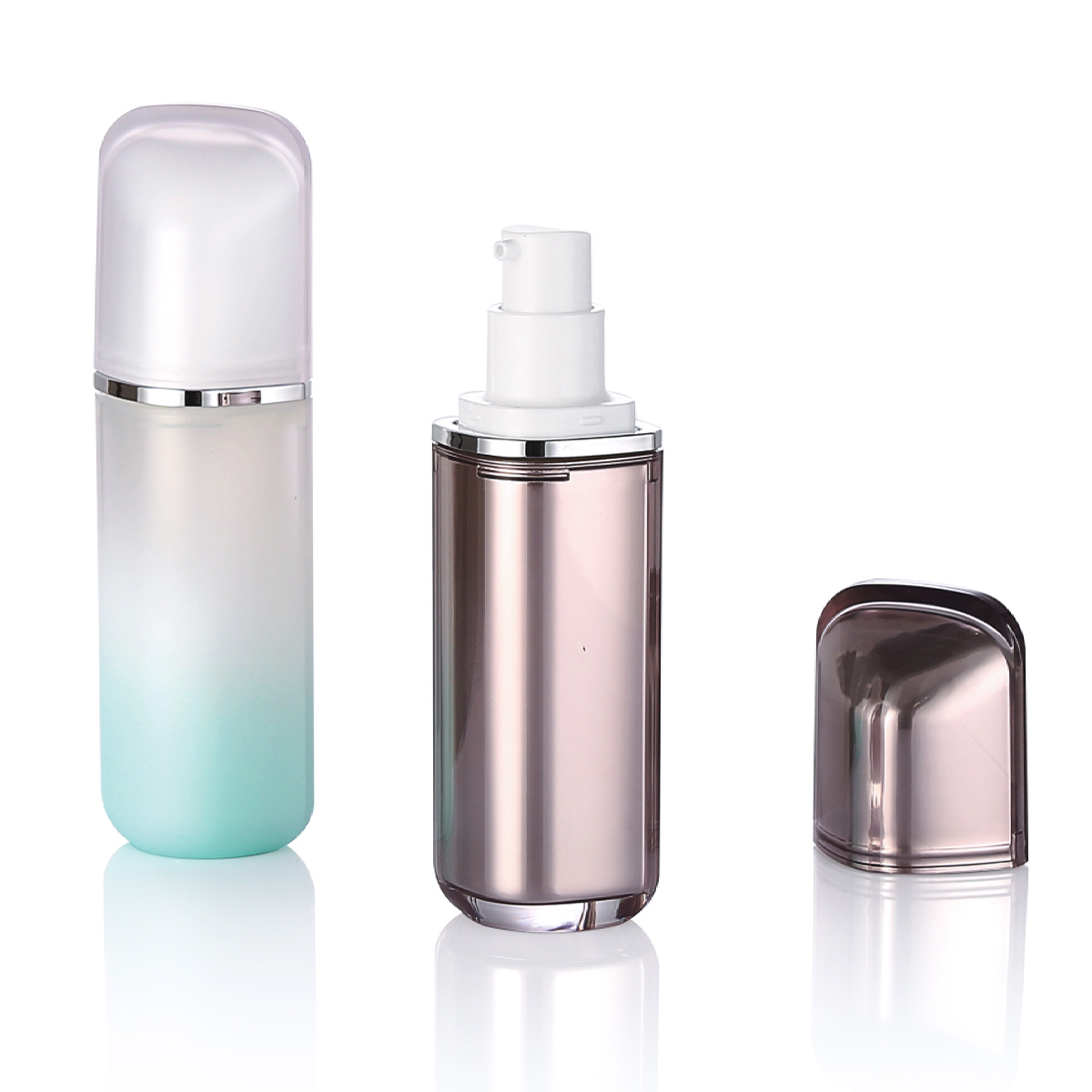 Garas de gotas plásticas de garrafas de penhas de penhas de plástico de 30 ml garrafas de gradiente de loção com bomba L14