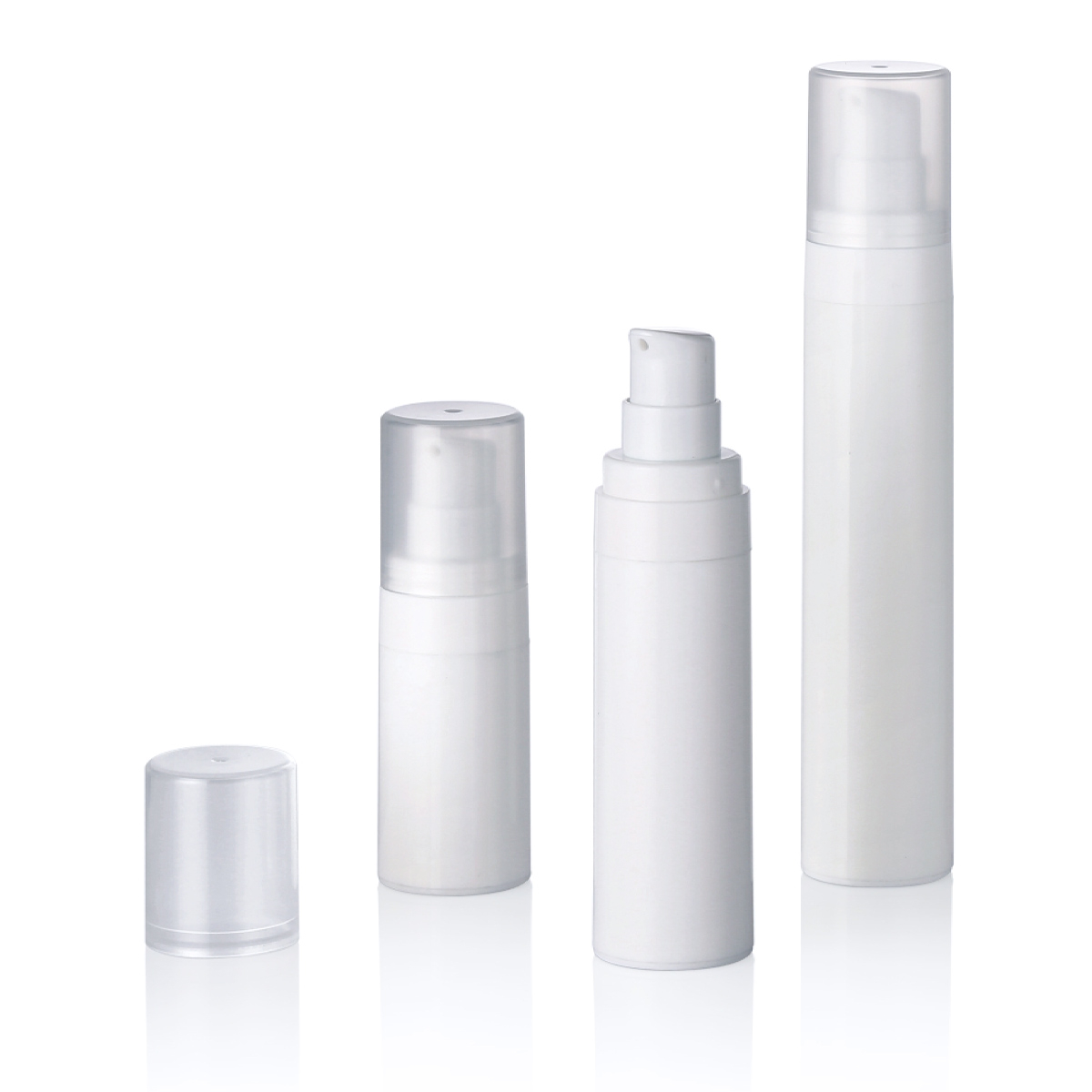 15ml 30ml 50ml de plástico PP White Snap Cream Loção A vácuo garrafa sem ar L16