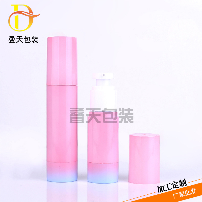 O fabricante fornece um grande número de cosméticos para engarrafamento de teste de 30 ml de 50 ml de garrafa de desinfetante rosa
