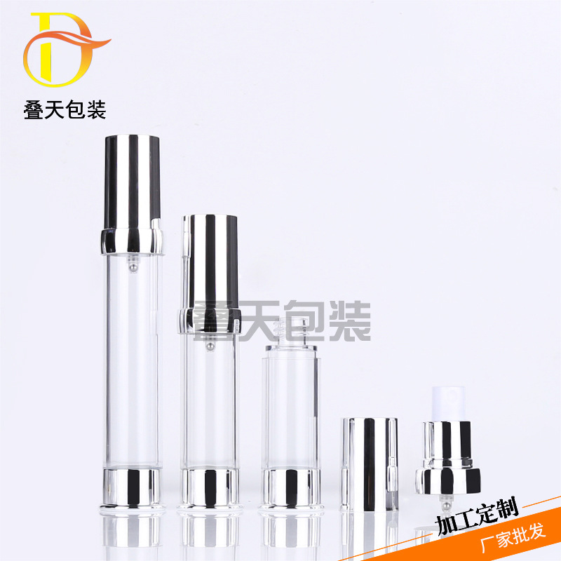Fabricante de perfume Fabricante de perfume transparente Sub Bottle 15 20 30ml Botão de loção para vácuo de água cosmética